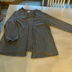 Chicos light gray cardigan with buttons.